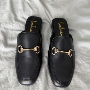 Lulu's Black Slip-On Loafers